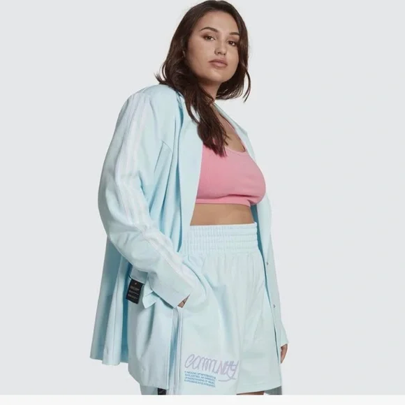 super dope adidas Blazer (Plus Size) Women's, Blue, Size 2X - Picture 2 of 9